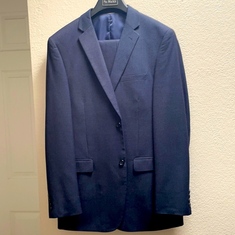 Custom Slim Fit 3-Piece Blue Suit